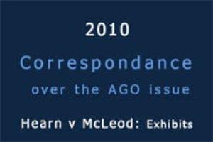 Correspondance about the fake at the AGO