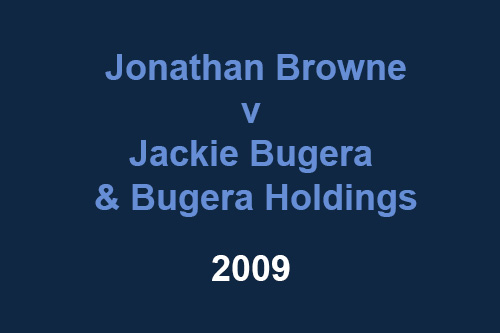 Jonathan Browne v Jackie Bugera