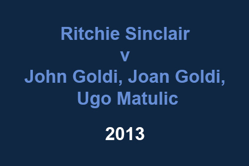 Sinclair v Goldi